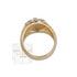 14K Gold With Diamond & Enamel Jerusalem Cross Men’s Ring